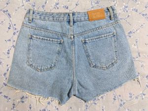 Swan Jeans Ripped Denim Shorts
