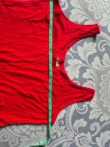NEW GoColors Red Kurti Slip