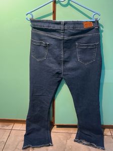 Stylish Dark Wash Flare Jeans