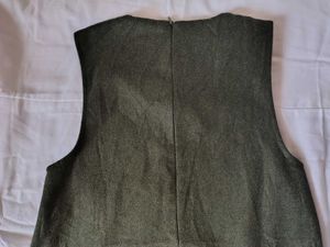 Olive Green Pinafore Dress