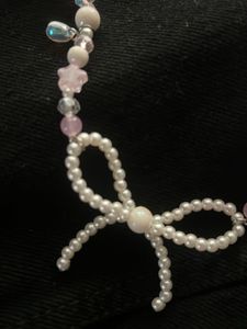 Cute Beaded Bow Necklace