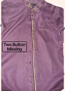 Carl Louis Purple Embroidered Polo
