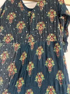 Embroidered Sequins Work Floor Length Gown