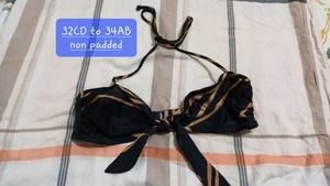 Bikini Top - Black & Gold