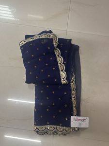 Elegant Navy Blue Saree