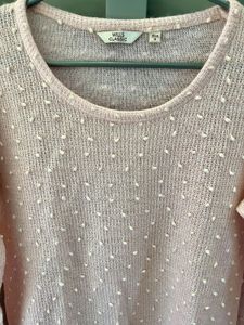 Pink Textured/knityed Top