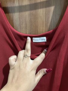 Red Long Sleeve Maxi Dress