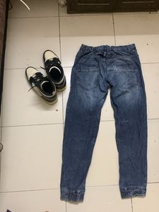 Blue Denim Joggers