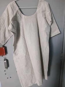 new Women White Kurta with dupatta