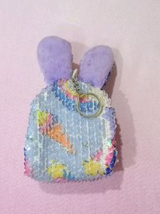 Cute Bunny Sequence Lavender Money Pouch