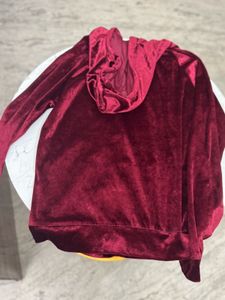 Velvet Maroon Hoodie ❤️