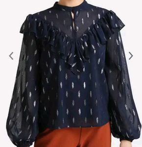 Kazo Navy Blue Top