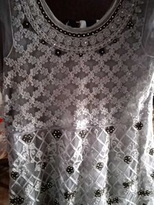 Net Work Heavy Gown With Dupatta