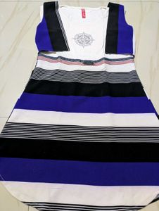 Colourful Blue Dress For Womens