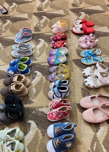 18 Pairs Of Baby Girl Footwear Bundle