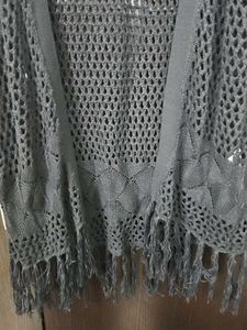 Stylish Black Crochet Vest