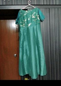 Indya Silk Gown Xl Size Side Zip Open