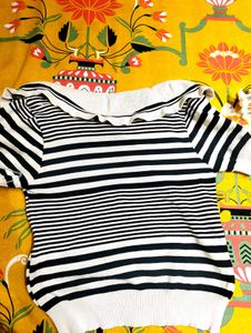 Striped Top w/ Collar