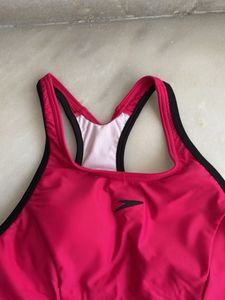 Speedo Racerback Swim Dress With Boyleg