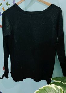 Black And Gold Slouchy Sweater Top🫠
