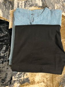 Light Blue Denim Shirt with black pant