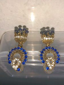 Blue Jhumka Earrings