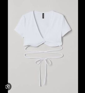 H&M Tie Detail Top