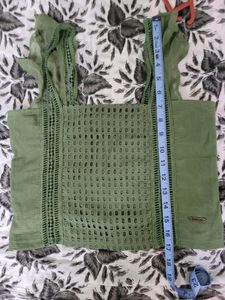 Roadster Green Crop Top
