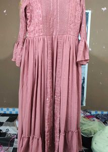 A Line Beautiful Gown Sequence Nd Thread Work 🥰