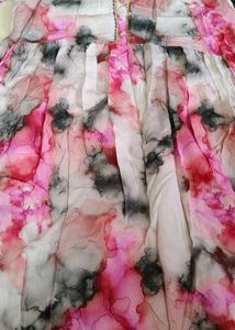 Multicolored Marble Print Kurta