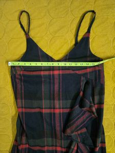 Soft Plaid Ruffle Dress bust 34