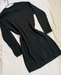 🎁Buy1 Get1 Free Shinny Black Sweater Dress D