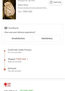 adara khan Zari  Potli ( receipt attached)