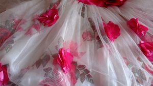 White Dress Pink Flower