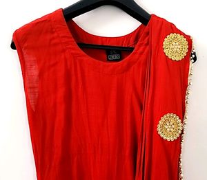 🥳 PRICE DROP DESIGNER KURTA TYPE SAREE ⭕️