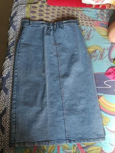 Denim Button Up Skirt