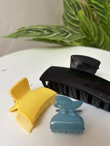 Hair Claw Clip Set - 3 Pieces