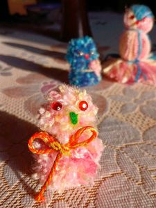 Handmade Yarn Bird Set