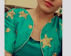 Green Ethnic Crop Top