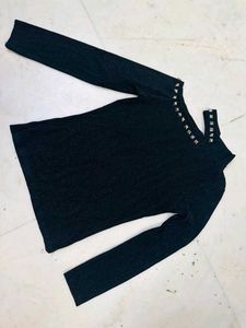 Studded Shoulder Top