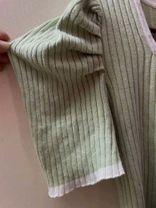 Green Puff Sleeve Top