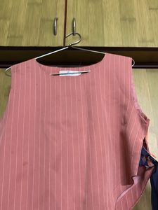 Pink Striped Sleeveless Top