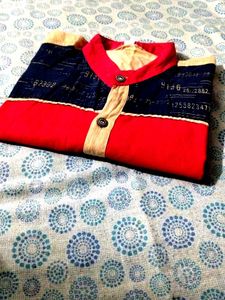 Retro Color Block Button-Down