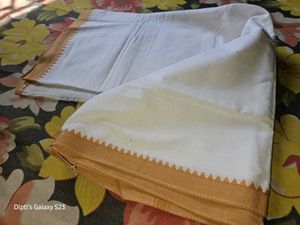 Pure Cotton White Gamchha (Towel)