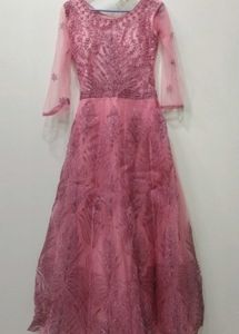 Elegant Pink Ethnic Gown