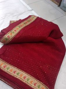Elegant Maroon Saree