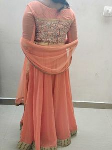 Coral Embellished Maxi Dress