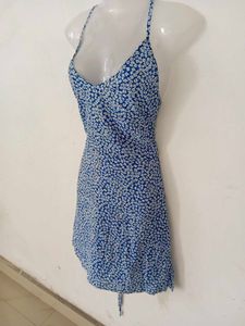 Blue Floral Mini Dress