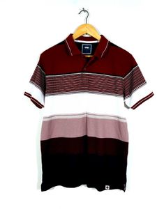 Multi Color Strieped Polo T-Shirt For Men's