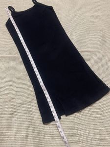 Black Ribbed Bodycon Dress